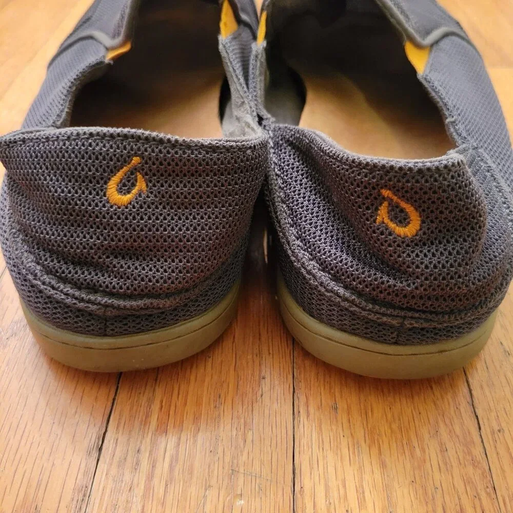 Olukai‎ NOHEA Mesh Slip On Shoes 11 Gray Loafers Convertible